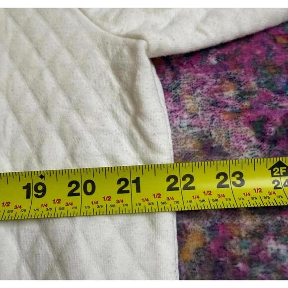 Alfred Dunner White Quilted Pullover Embroidered Sweater Medium - Picture 6 of 6